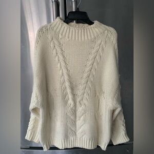 🍦 Mazik Creamy Ivory Oversized Cable Knit Sweater 🍦